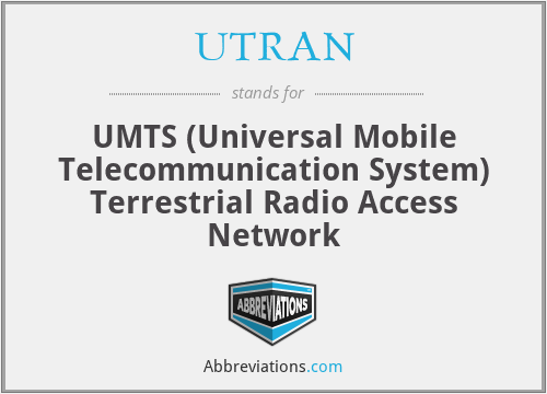 UTRAN - UMTS (Universal Mobile Telecommunication System) Terrestrial Radio Access Network