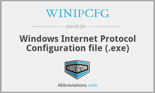 WINIPCFG - Windows Internet Protocol Configuration file (.exe)