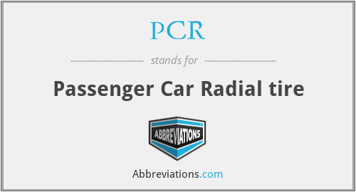PCR - Passenger Car Radial tire