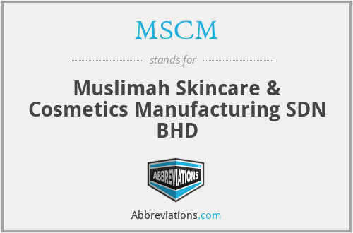 MSCM - Muslimah Skincare & Cosmetics Manufacturing SDN BHD