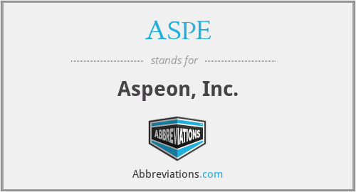 ASPE - Aspeon, Inc.