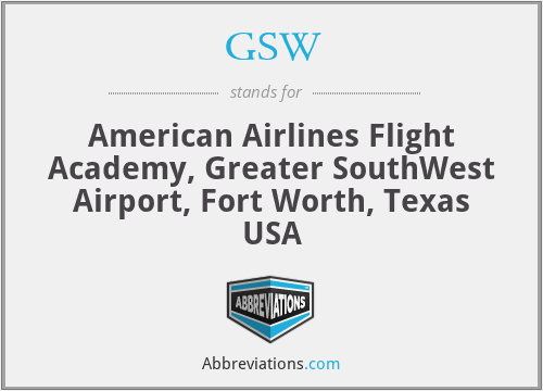 GSW - American Airlines Flight Academy, Greater SouthWest Airport, Fort Worth, Texas USA