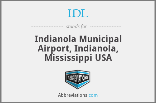 IDL - Indianola Municipal Airport, Indianola, Mississippi USA