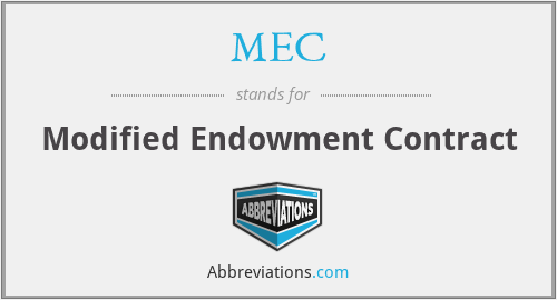 MEC - Modified Endowment Contract