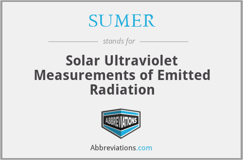 SUMER - Solar Ultraviolet Measurements of Emitted Radiation