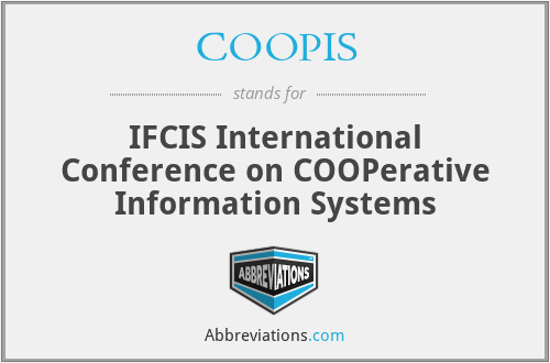 COOPIS - IFCIS International Conference on COOPerative Information Systems