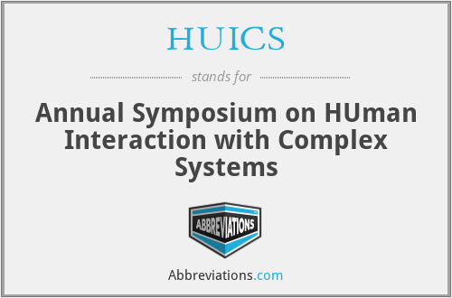 HUICS - Annual Symposium on HUman Interaction with Complex Systems