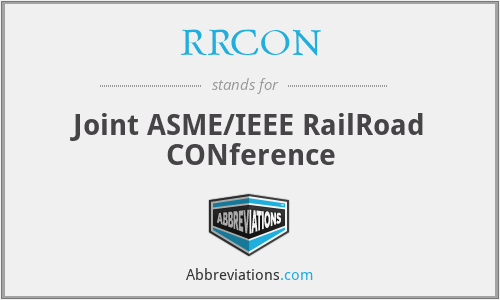 RRCON - Joint ASME/IEEE RailRoad CONference