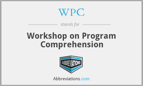 WPC - Workshop on Program Comprehension