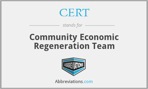 CERT - Community Economic Regeneration Team