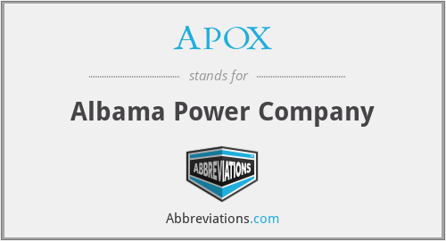 APOX - Albama Power Company