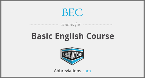 BEC - Basic English Course