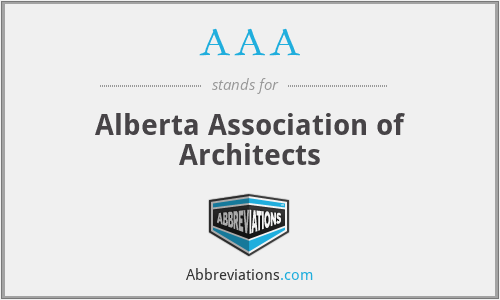 AAA - Alberta Association of Architects