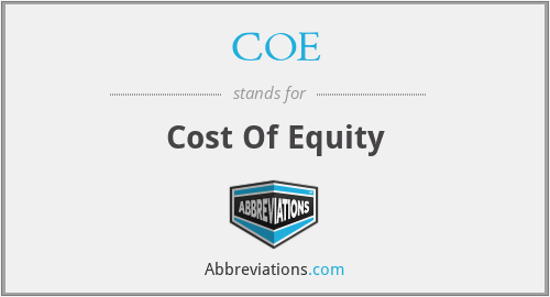 COE - Cost Of Equity