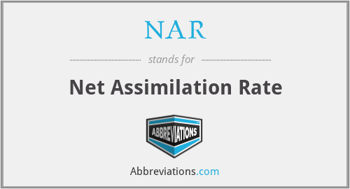 NAR - Net Assimilation Rate