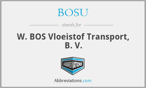 BOSU - W. BOS Vloeistof Transport, B. V.