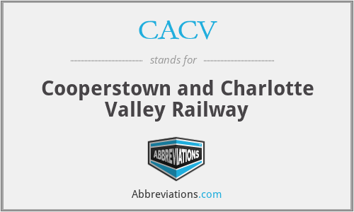 CACV - Cooperstown and Charlotte Valley Railway