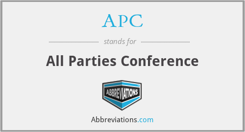 APC - All Parties Conference