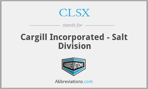 CLSX - Cargill Incorporated - Salt Division