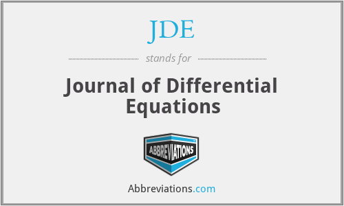 JDE - Journal of Differential Equations