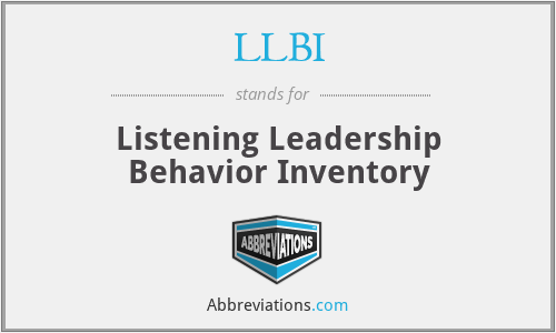 LLBI - Listening Leadership Behavior Inventory