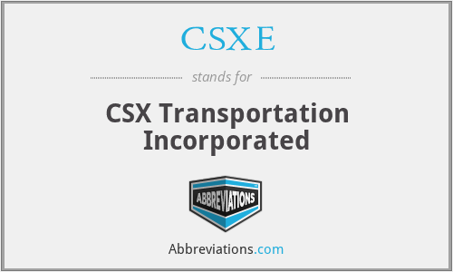 CSXE - CSX Transportation Incorporated