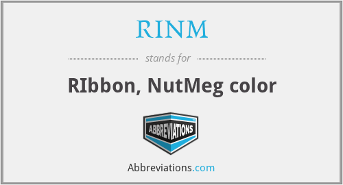 RINM - RIbbon, NutMeg color