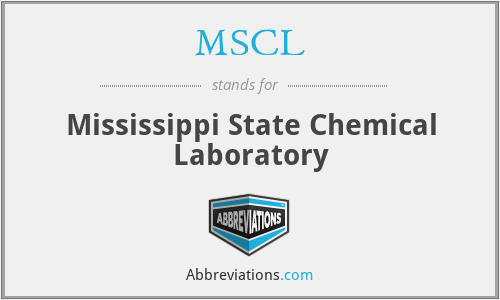 MSCL - Mississippi State Chemical Laboratory