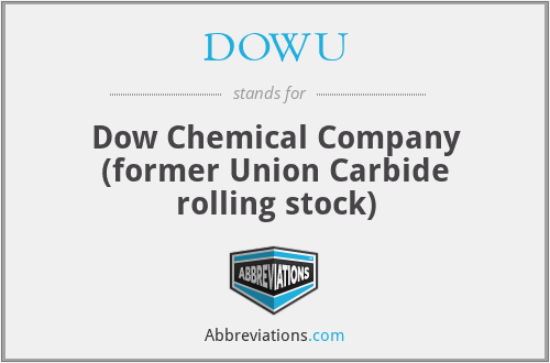 DOWU - Dow Chemical Company (former Union Carbide rolling stock)