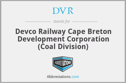 DVR - Devco Railway Cape Breton Development Corporation (Coal Division)