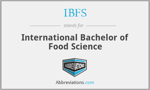 IBFS - International Bachelor of Food Science
