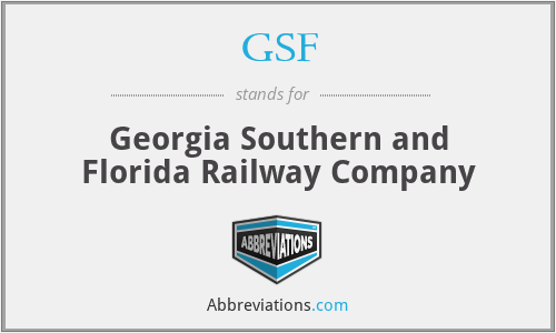GSF - Georgia Southern and Florida Railway Company