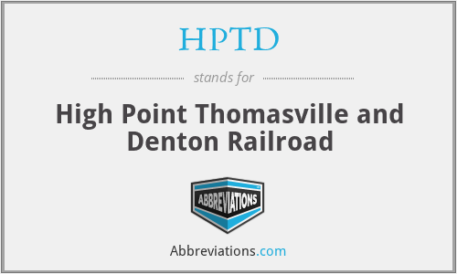 HPTD - High Point Thomasville and Denton Railroad
