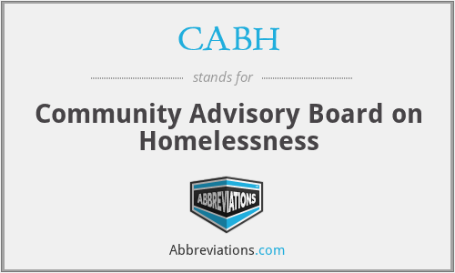 CABH - Community Advisory Board on Homelessness