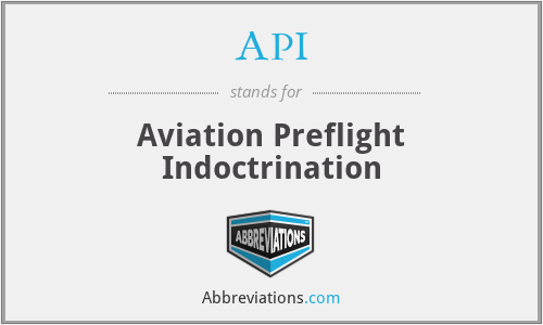API - Aviation Preflight Indoctrination