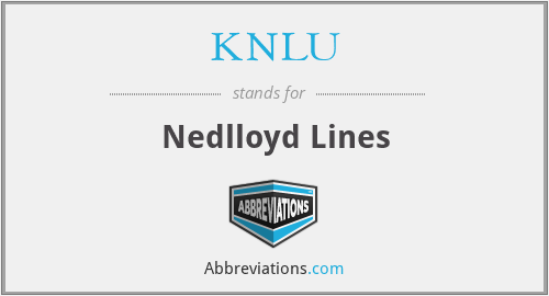 KNLU - Nedlloyd Lines