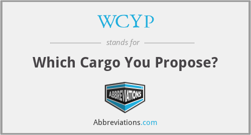 WCYP - Which Cargo You Propose?