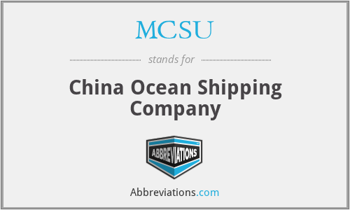 MCSU - China Ocean Shipping Company