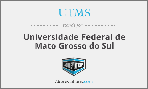UFMS - Universidade Federal de Mato Grosso do Sul