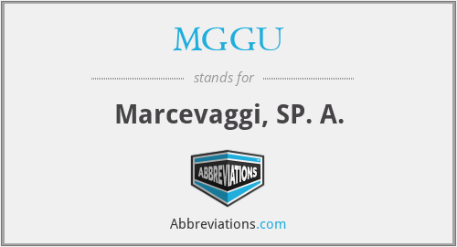 MGGU - Marcevaggi, SP. A.