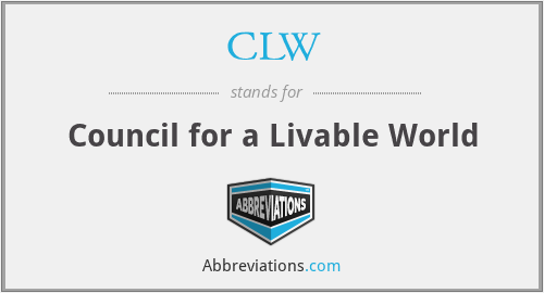 CLW - Council for a Livable World