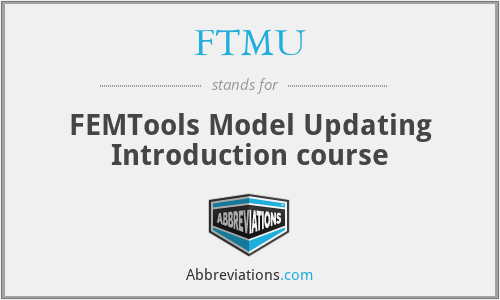 FTMU - FEMTools Model Updating Introduction course