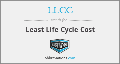 LLCC - Least Life Cycle Cost