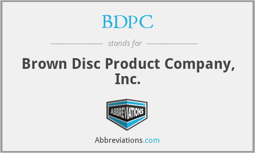 BDPC - Brown Disc Product Company, Inc.