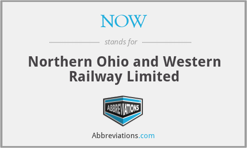 NOW - Northern Ohio and Western Railway Limited