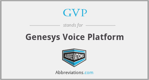 GVP - Genesys Voice Platform