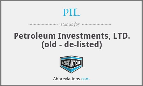 PIL - Petroleum Investments, LTD. (old - de-listed)