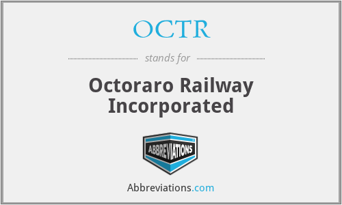 OCTR - Octoraro Railway Incorporated