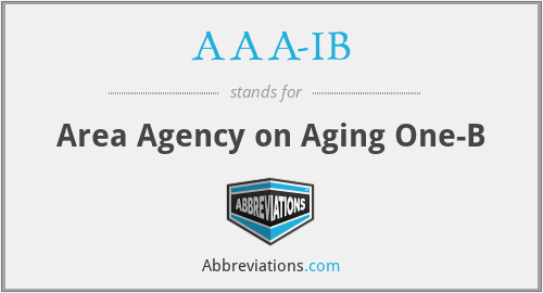 AAA-IB - Area Agency on Aging One-B