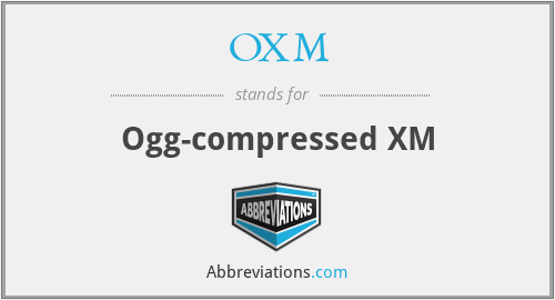 OXM - Ogg-compressed XM